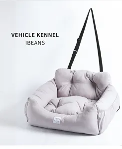 Pet car seat dog booster car bed travel safe carrier for small dogs washable gray