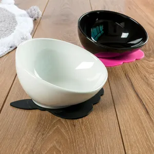 Ergonomische Keramik Haustierschüssel mit rutschfester Silikonmatte für Hunde Hauptbild