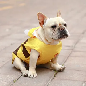 Imperméable pour chien design abeille vêtements pour animaux de compagnie bouledogue français
