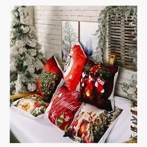 Federe per cuscini natalizie decorative festoso Babbo Natale copricuscino per divano
