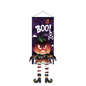 Halloween suspension bannière décoration citrouille fantôme fête porte décoration détail