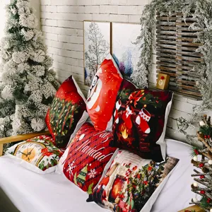 Federa per cuscino natalizia decorativa festiva copricuscino per divano casa decoro