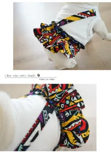 Cute pet dog summer ethnic floral dress cute puppy apparel for small dogs and cats