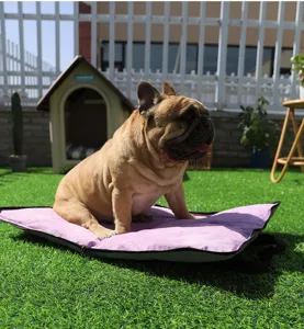 Tappeto da campeggio pieghevole per animali letto per cani portatile rosa lavabile