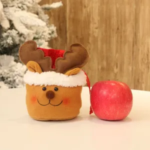 Weihnachten Rentier Plüsch Süßigkeiten Beutel niedliche Geschenktüte Dekoration Behälter