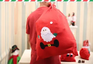 Natale Babbo Natale borsa regalo rosso tessuto non tessuto festa decorazione caramelle sacco