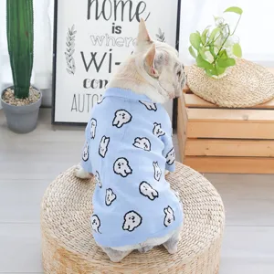 Suéter para Mascotas con Diseño de Conejo Lindo Espesado Cálido Tejido Ropa de Jersey para Perros y Gatos Pequeños Ropa de Invierno
