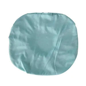 Cubierta redonda para cama de mascotas azul claro impermeable lavable cojín de repuesto protector