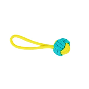Jouet pour chien en corde tressée durable avec balle pour le jeu et la mastication