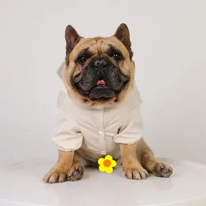 Imperméable pour chien bouledogue français, manteau de pluie en PU double couche pour animaux.