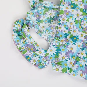 Été floral animal robe respirant coton chiot vêtements doux dentelle chien vêtement