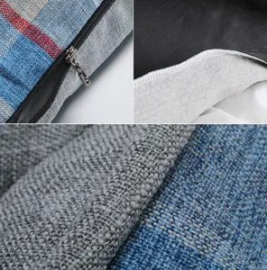 Detailed view of durable pet dog bed fabric, zipper and neat stitching texture features.