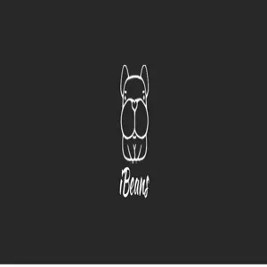 Pet bandana embroidery detail showing cute dog logo graphic on dark background accessory.