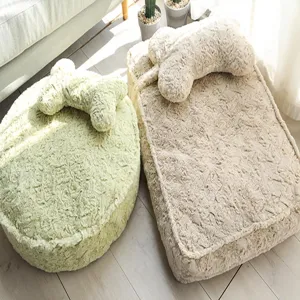Letto per animali in peluche cuscino cane pelliccia coniglietto morbido tappeto gatto