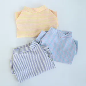 Striped dog turtleneck shirt cute pet clothes soft autumn thermal underwear for puppy teddy