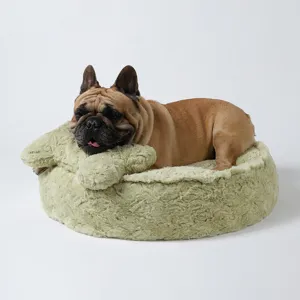 Cuccia per Animali in Peluche Ispessito Caldo Morbido Nido per Cani Cuscino per Gatti Con Cuscino Forniture per Sonno