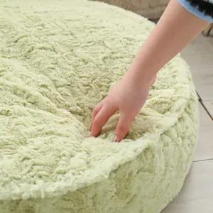 Letto per animali in peluche spesso pile morbido cuscino per cani rotondo cuscino gatto caldo