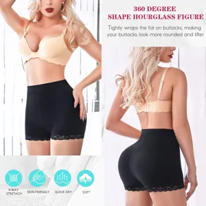 Women High Waist Shapewear Shorts Butt Lifter Control Panties Lace Thigh Slimmer Shapewear