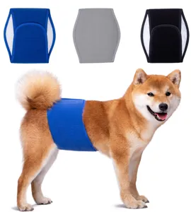 Waterproof male dog belly band breathable pet wrap physiological pants for training.