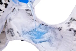 Dog sanitary pants absorbent mesh detail shot showing waterproof performance and breathable fabric.