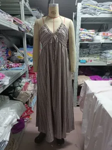 Women Summer Halter Long Dress Casual Bohemian V-Neck Adjustable Straps Maxi Dress