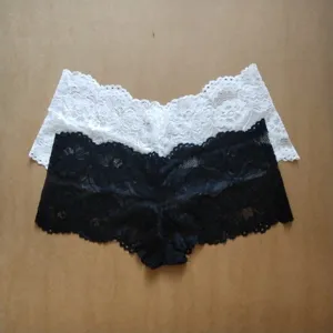 Women sexy lace panties underwear black and white two pieces set comfortable daily wear
