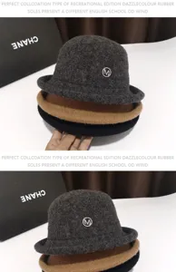 Stylish women wool bucket hat vintage retro elegant domed fedora winter warm hat