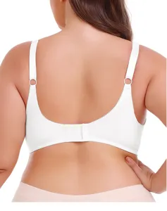 Reggiseno sportivo senza ferro taglie forti dettaglio posteriore con spalline regolabili.