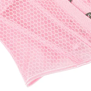 Pink breathable mesh corset detail top, summer palace shaping wear with honeycomb texture.