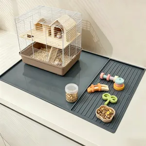 Silicone pet feeding mat waterproof non-slip dog cat food mat floor protector for pets