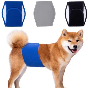 Breathable Polyester Male Dog Physiological Pants Belly Band Washable Diaper Wrap