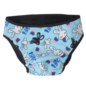 Pantaloni fisiologici per cani di taglia grande, stampa con coniglietto carino, pannolini.