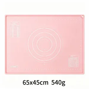 Thickened food-grade silicone kneading mat with measurement scales and baking conversion charts.