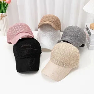 Women mesh baseball cap summer breathable hollow out sun protection casual fashion hat new