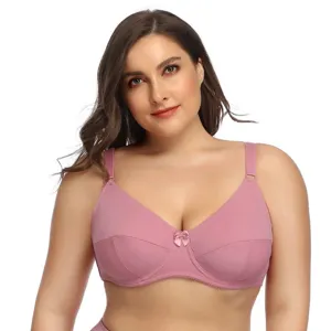 Plus size smooth bra comfortable everyday women bra shaping undergarment detail view