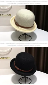 Elegant wool dome hat with thin belt strap, classic vintage Hepburn style for autumn and winter.