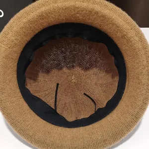 Women wool dome cloche hat vintage winter bucket hat warm woven retro stylish hat