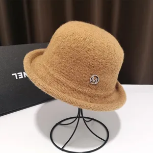 Women Autumn Winter Woolen Cloche Hat Elegant Knitted Basin Hat Retro Fisherman Hat