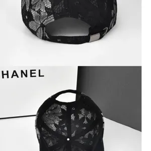 Cappello da baseball in pizzo nero floreale mesh traspirante estivo fibbia regolabile