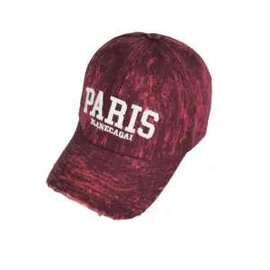 Casquette de baseball vintage délavée et trouée pour hommes et femmes, style tendance.