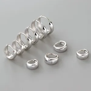 Minimalistisches 925 Sterlingsilber Creolen Ohrringe Für Damen Süß Klein Glatt Rund Kreis Ohrclip Feiner Schmuck