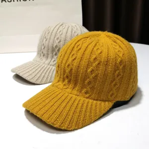 Cappello Newsboy in Maglia a Trecce da Donna Invernale Caldo Morbido Acrilico Cappello a Maglia con Visiera Casual Berretto per Donna Quotidiano