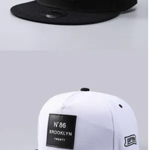 Gorra de béisbol hip-hop unisex de ala plana con parche de letras y diseño moderno.