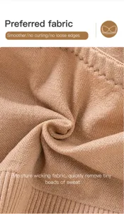 Seamless strapless bandeau bra fabric detail, breathable and moisture wicking comfort.