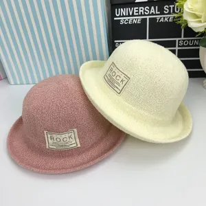 Koreanischer Stil Krempenhut ROCK Eimerhut britischer Vintage Sonnenschutz Strandhut