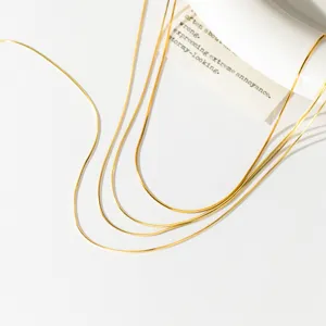 S925 Sterling Silber Schlangenkette Halskette Für Damen Minimalistische Ultradünne Schlüsselbeinkette Gold Silber Roségold Plattierter Schmuck