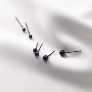 925 Sterlingsilber Mini Kugel Ohrstecker Minimalistisch Kleine Runde Perlen Ohrknochenstecker Hypoallergener Unisex Schmuck Zubehör