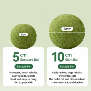 Natural Hamster Grass Ball Chew Toy Hay Molar Ball for Rabbits Small Pets 5cm 10cm
