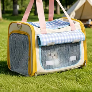 Breathable Pet Carrier Bag Portable Travel Backpack For Cats And Dogs Outdoor Oxford Cloth Pet Shoulder Bag