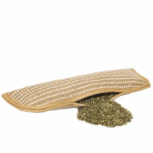 Durable natural jute catnip pillow cat toy for grinding teeth and pet entertainment.